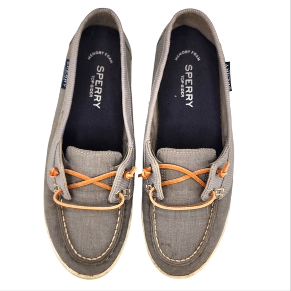 Sperry Shoes - Sperry Women's Loafers Size 9.5/40.5 Grey Fabric
